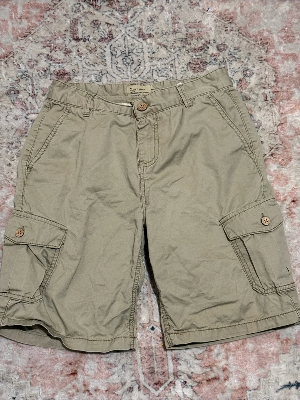 Lucky Brand Kids Cargo Shorts in Khaki Green